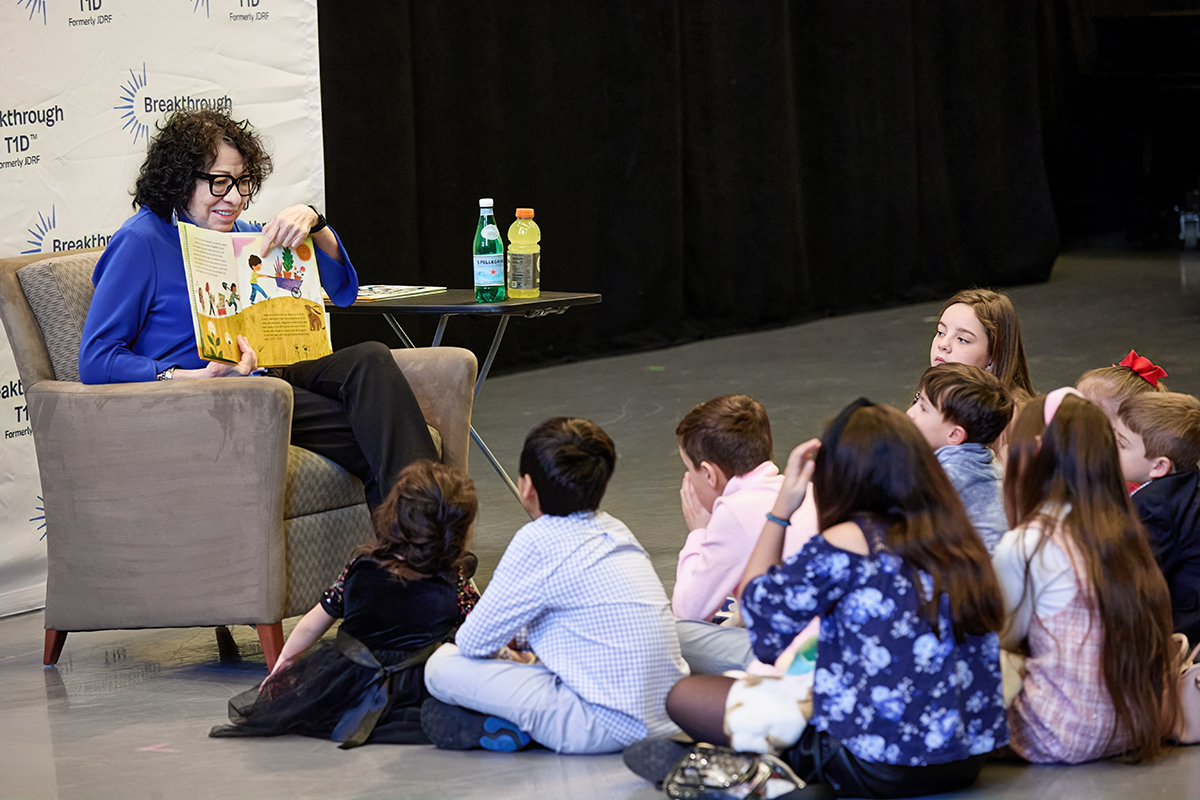 Supreme Court Justice Sonia Sotomayor reads her book to children living with type 1 diabetes