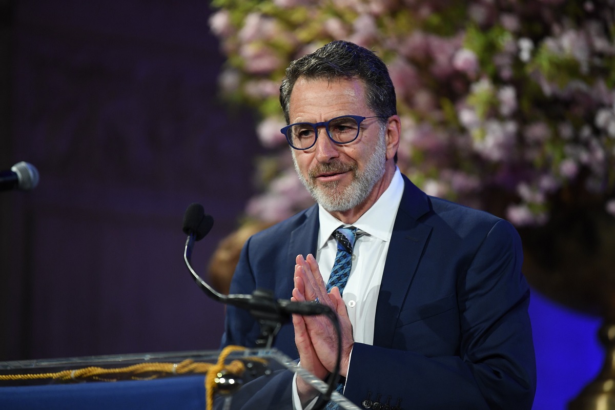 Peter Friedfeld at a podium.