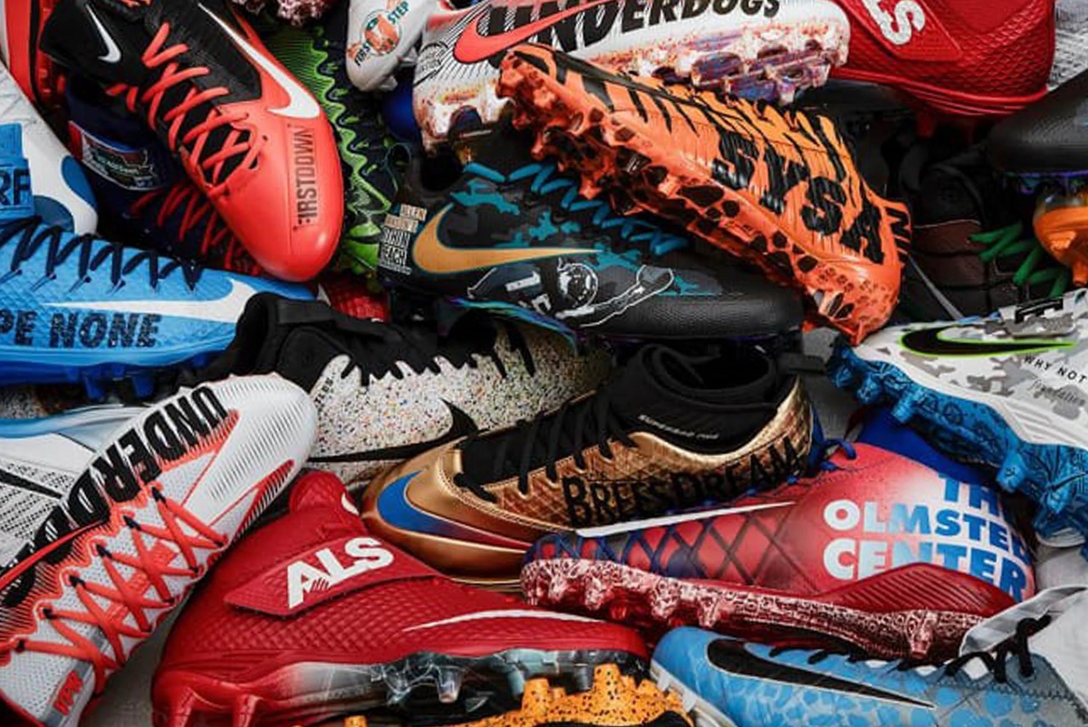 NFL Superstars Wear Their Hearts on Their Cleats