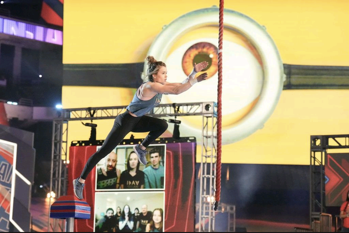 Katie Bone competing on American Ninja Warrior