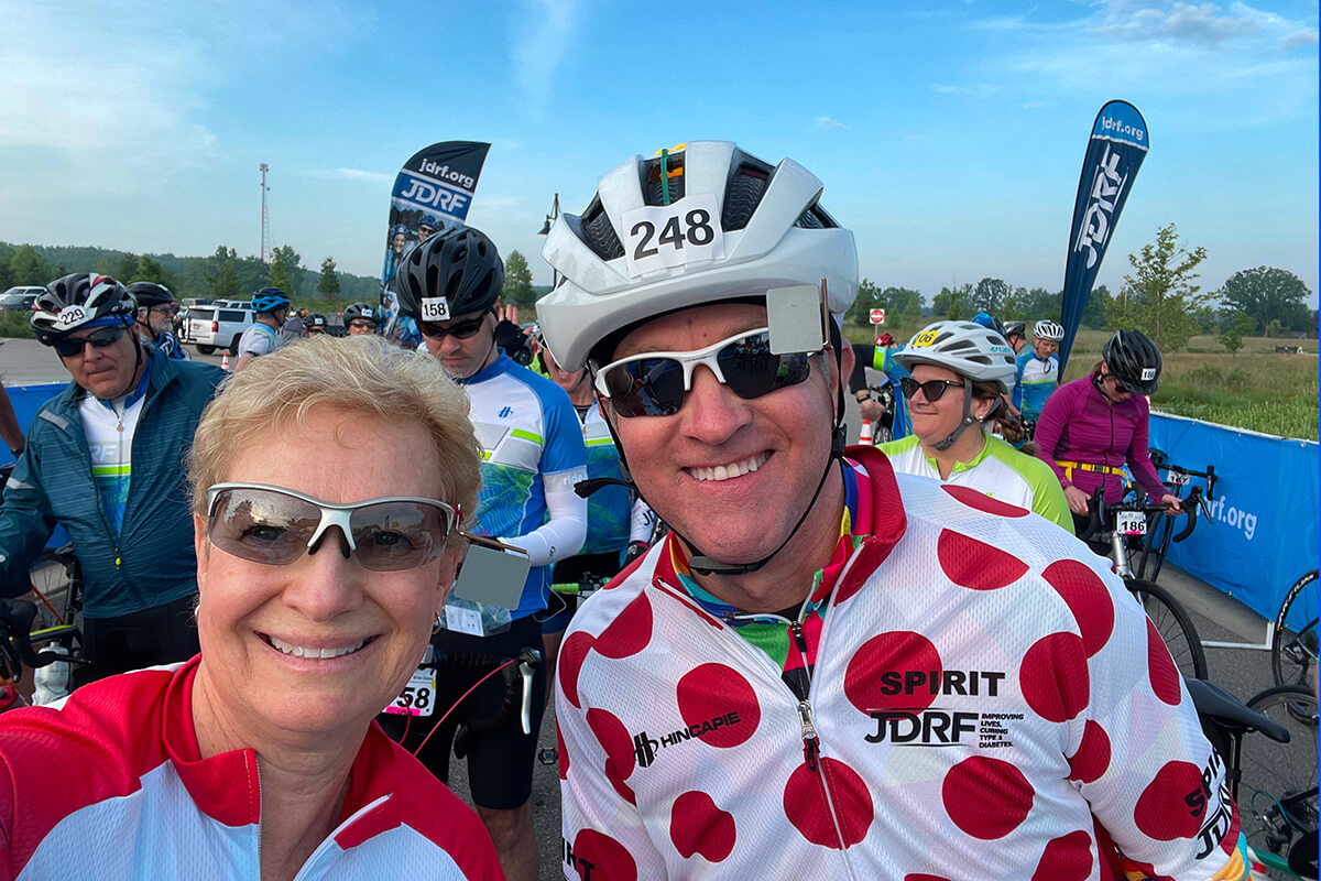 Dick and Julie Roettker at the 2022 Breakthrough T1D Ride