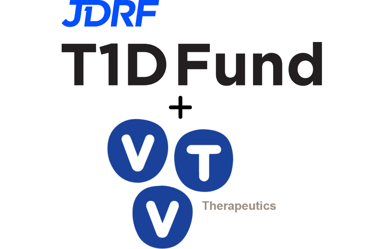 Breakthrough T1D T1D Fund logo + vTv Therapeutics logo