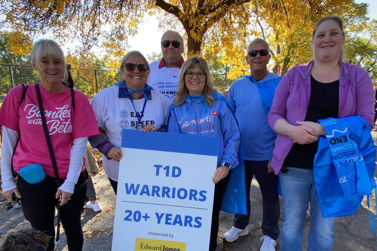 Breakthrough T1D One Walk Team members celebrating 20+ years of bravery