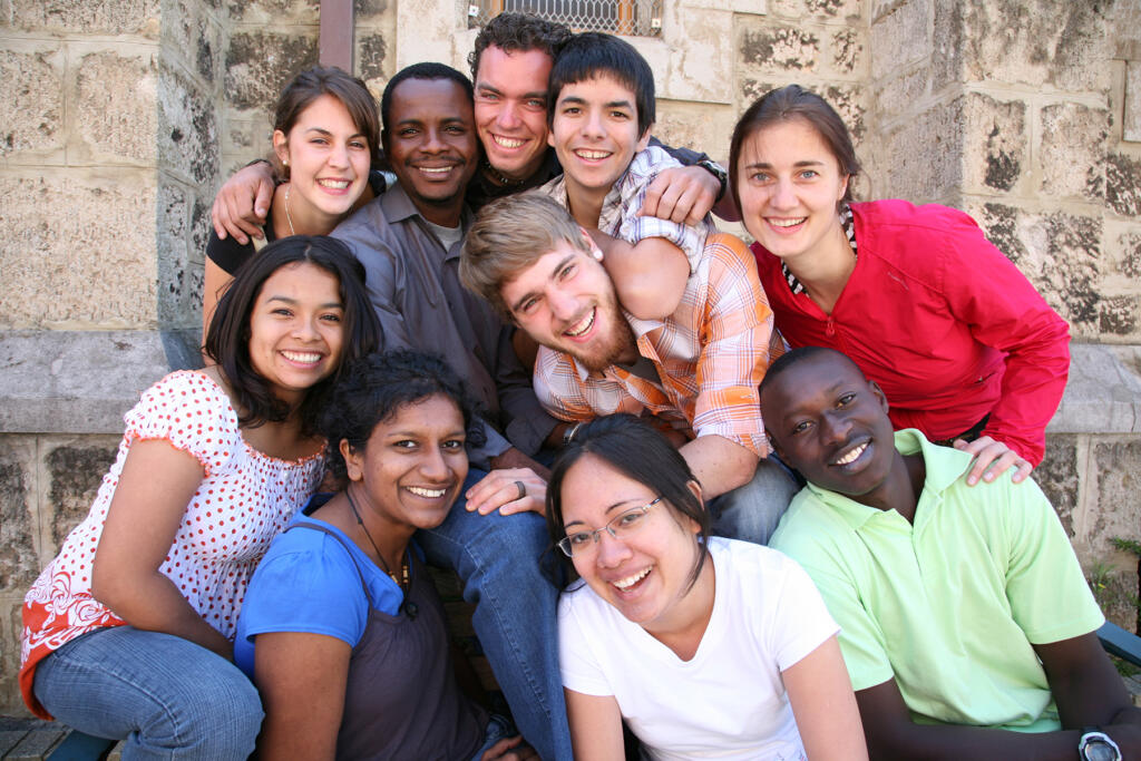 Group of diverse young adults